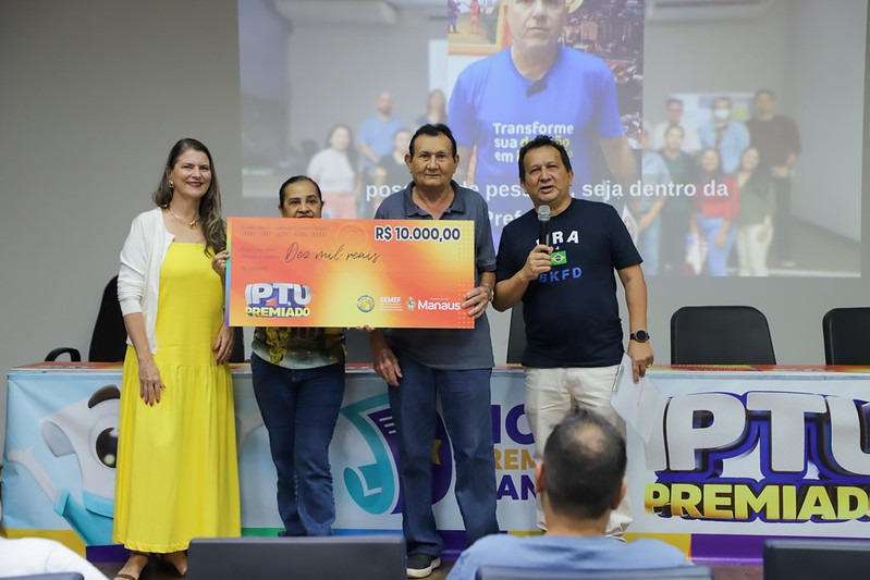 IPTU Premiado 2026: Prefeitura de Manaus entrega prêmios aos contribuintes