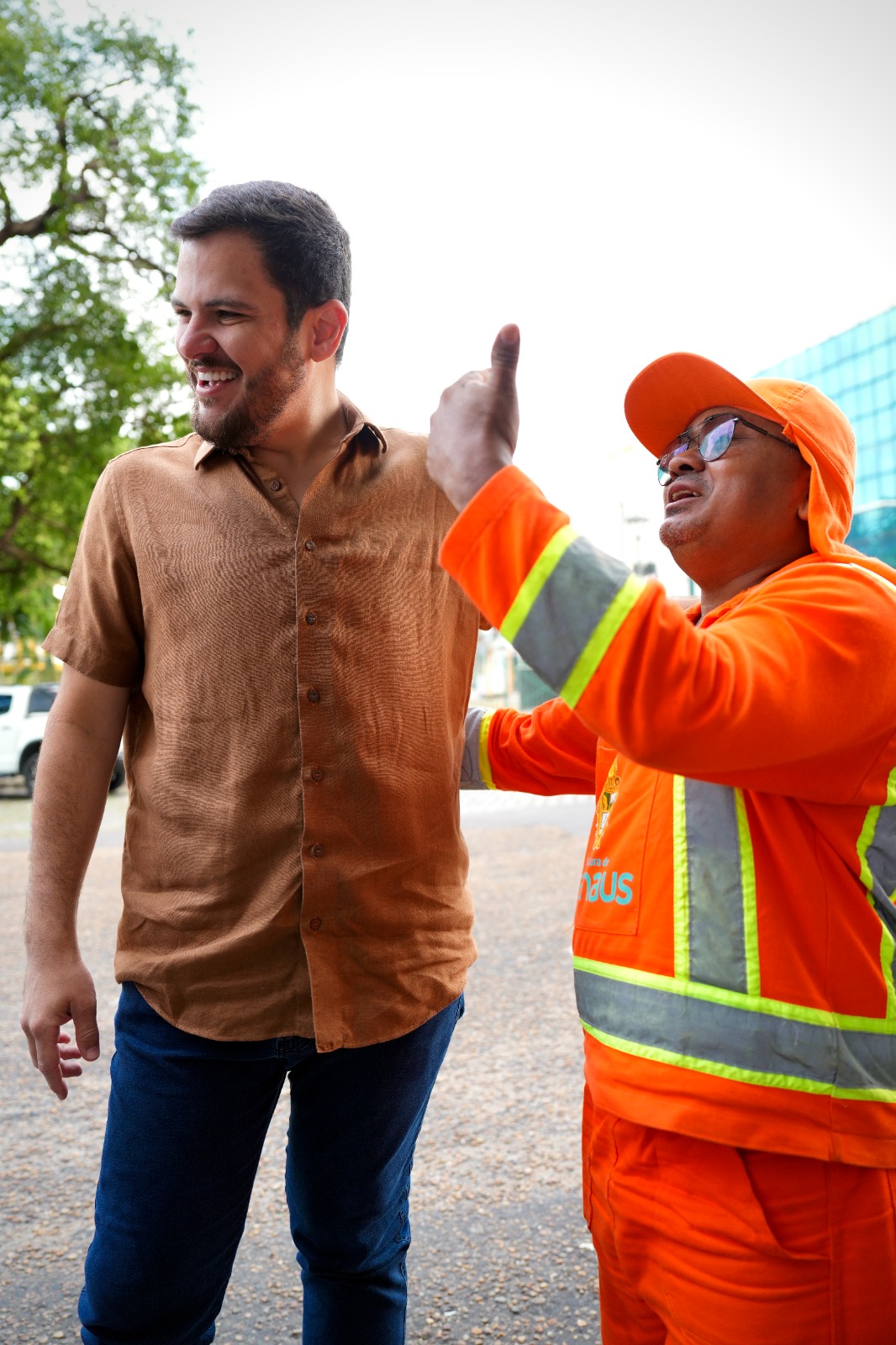 Renato Junior acompanha trabalho da Semulsp e reforça limpeza urbana no Centro de Manaus
