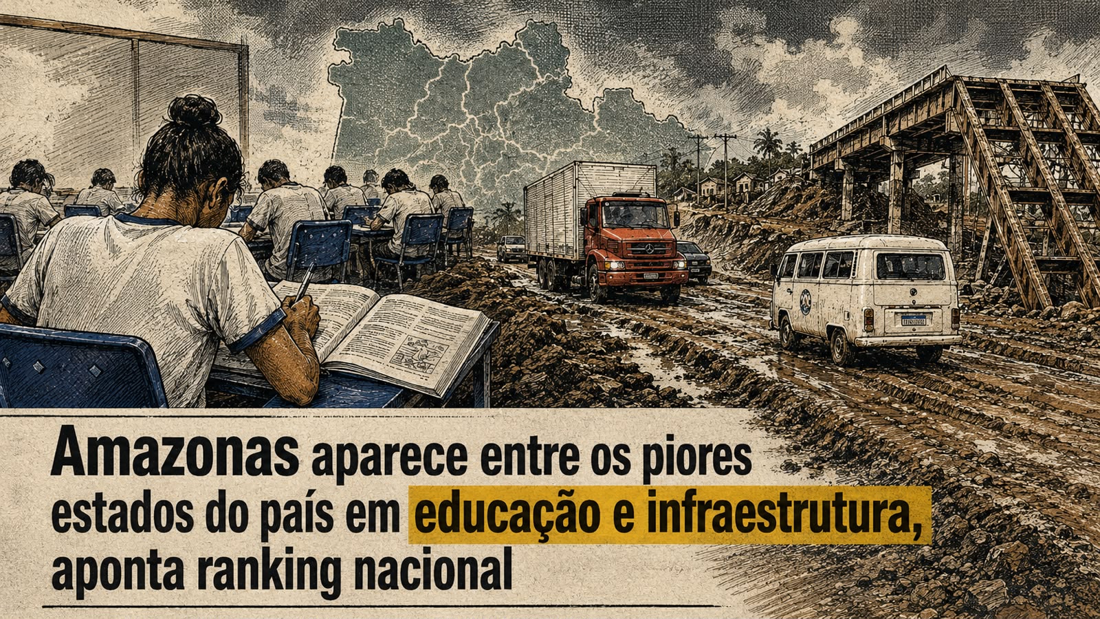 Amazonas ocupa últimas posições em educação e infraestrutura