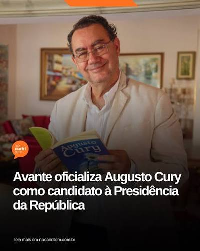 Avante oficializa Augusto Cury candidato à Presidência